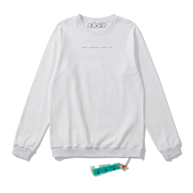 Off-White doodle arrow print hoodie white/blue