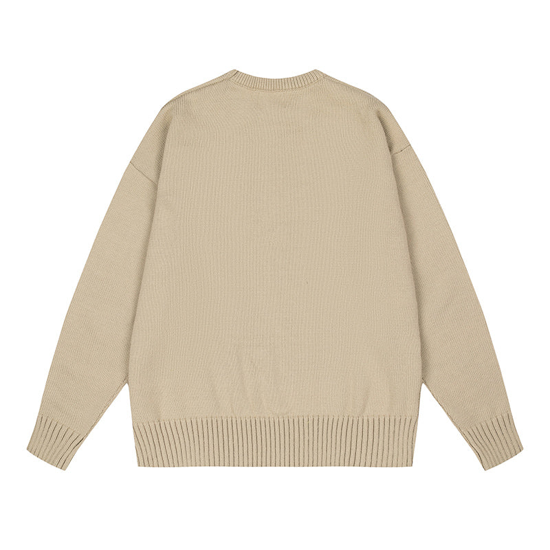 AMI Logo Crewneck Hoodie Brown