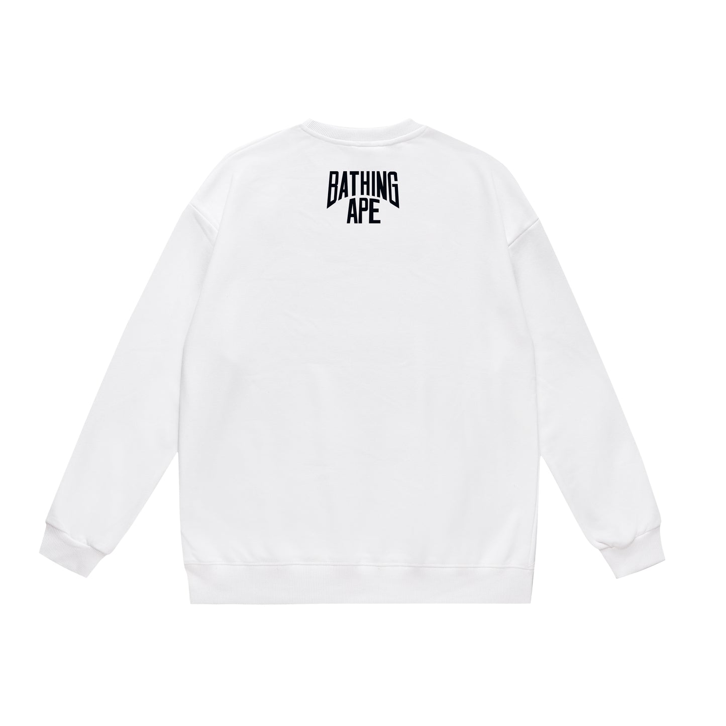 A Bathing Ape Logo Print Hoodie White