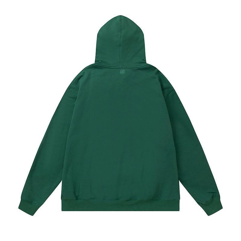 AMI Small Logo Hoodie Dark Green