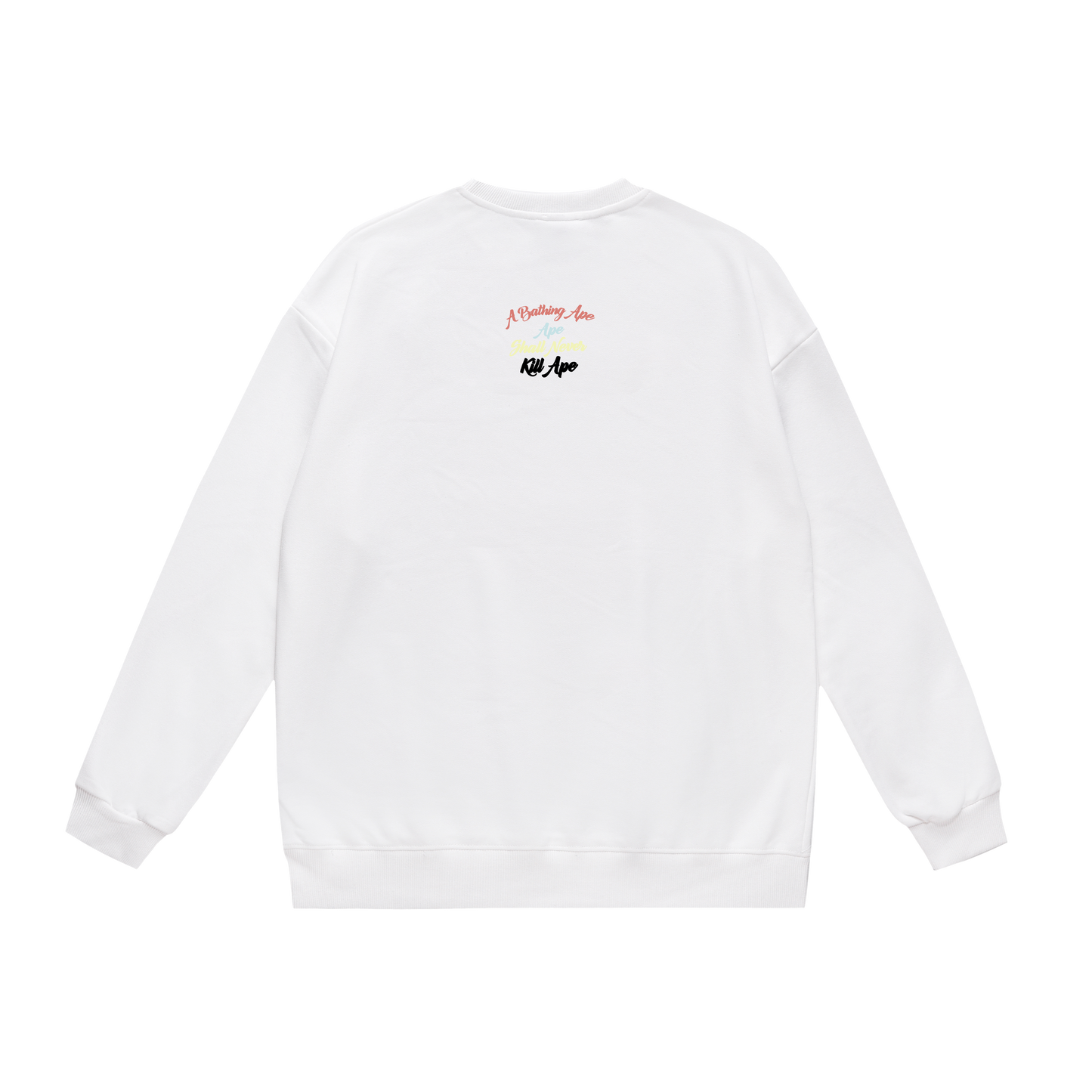 A Bathing Ape Rainbow Letters Hoodie White