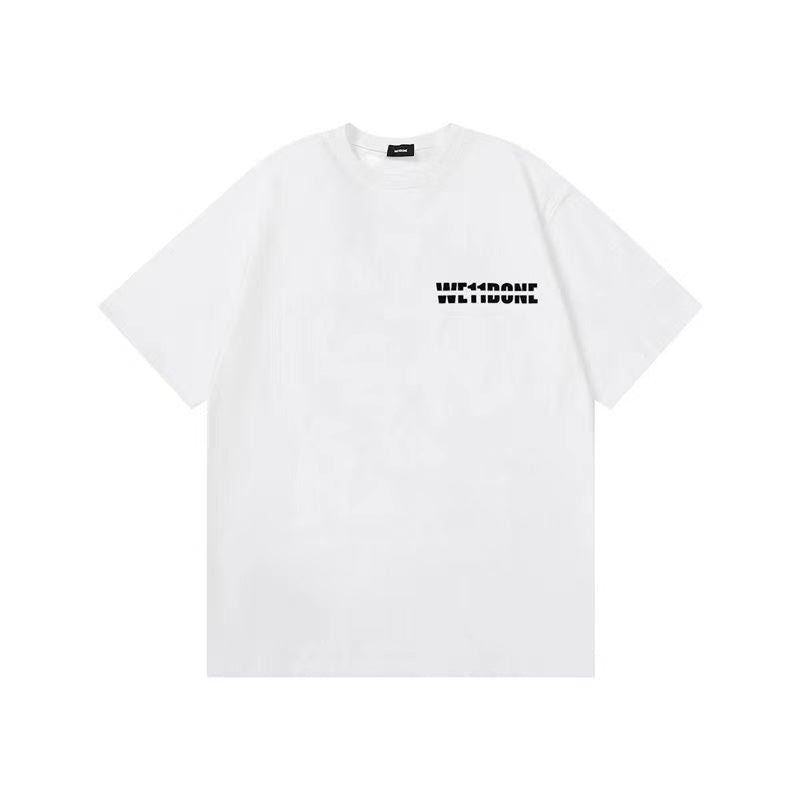 WE11DONE Shoe Print Tee White