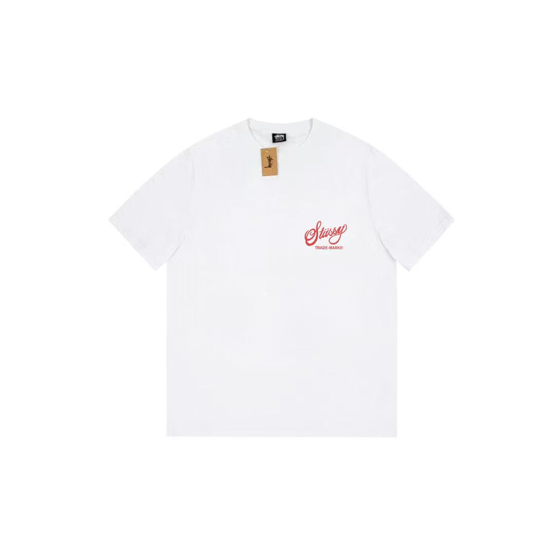 STUSSY COKE BOTTLE CAP PRINT TEE WHITE