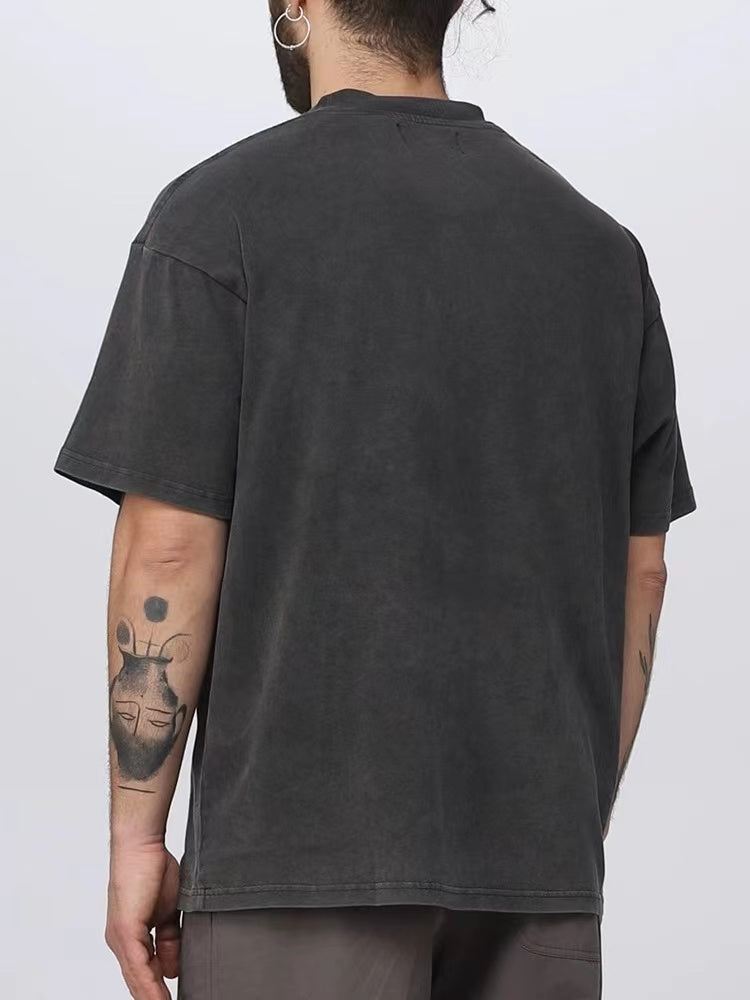 REPRESENT CROCODILE PRINT TEE BLACK