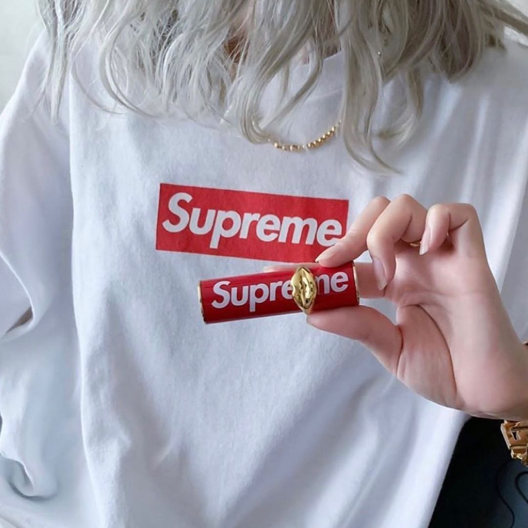 Supreme Box Logo Crewneck Long Sleeve Tee White