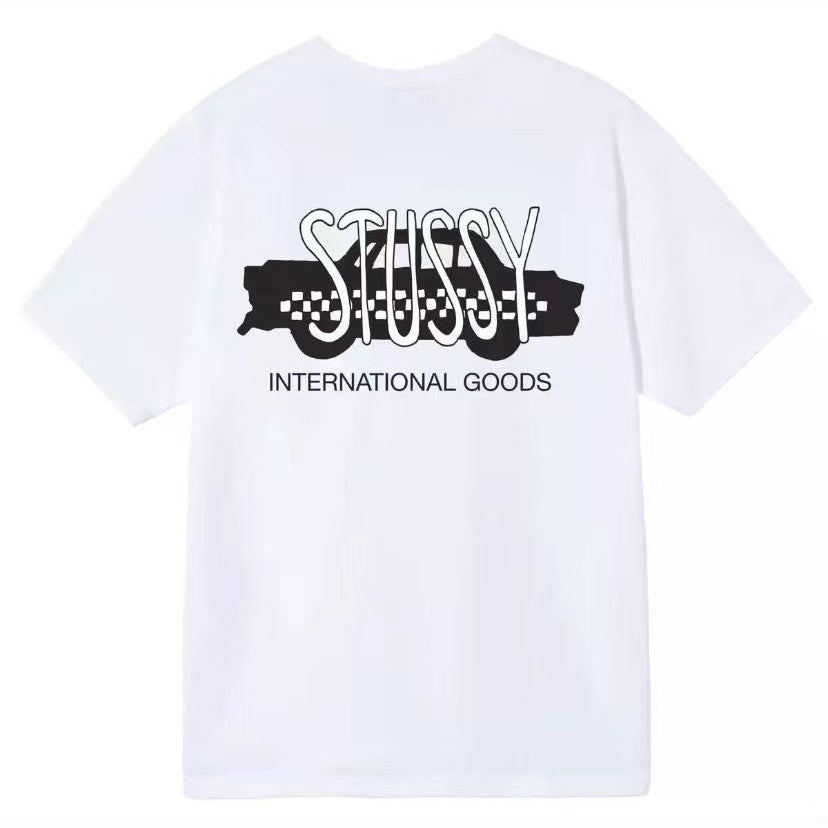 STUSSY TAXI PRINT TEE WHITE