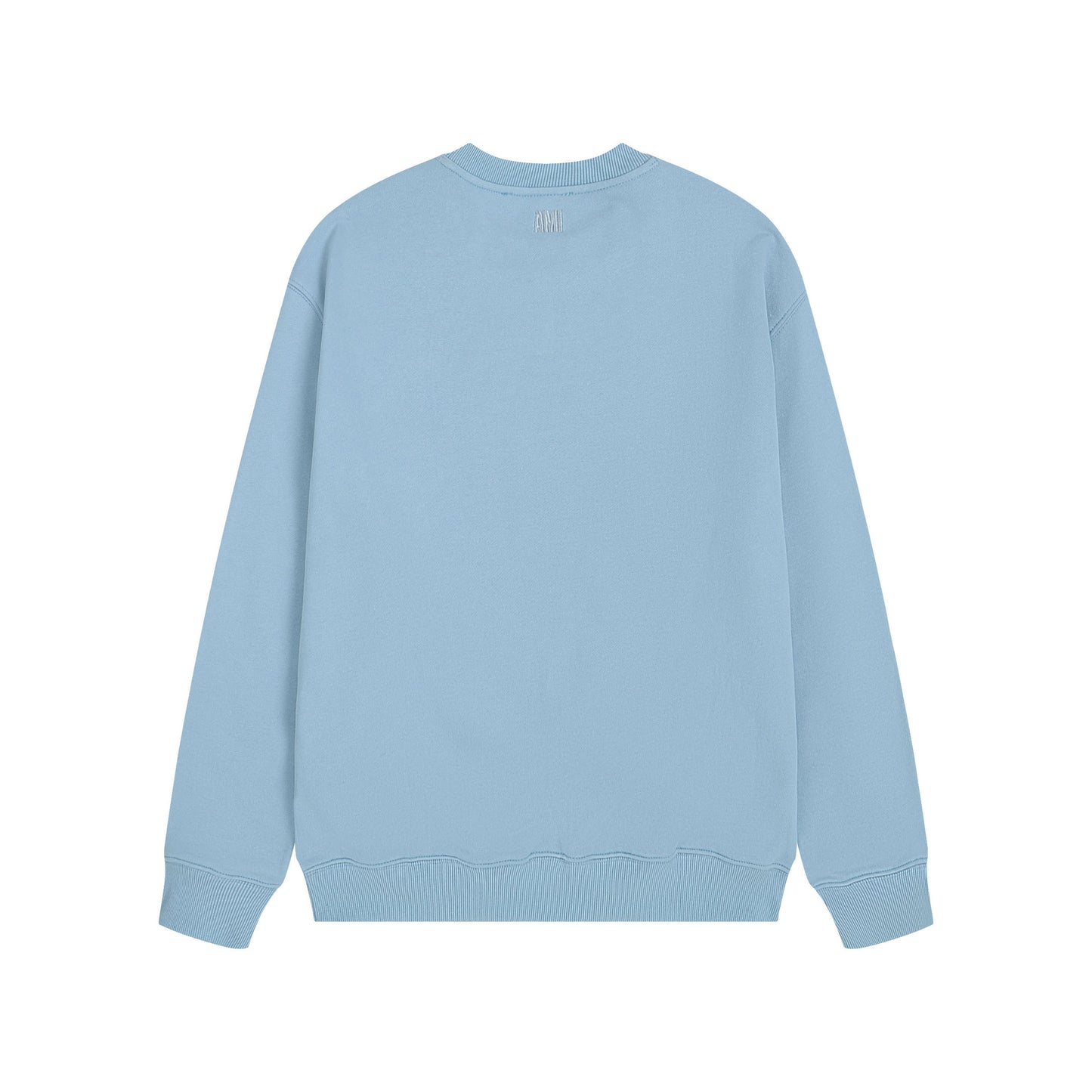 AMI White Heart Logo Hoodie Light Blue