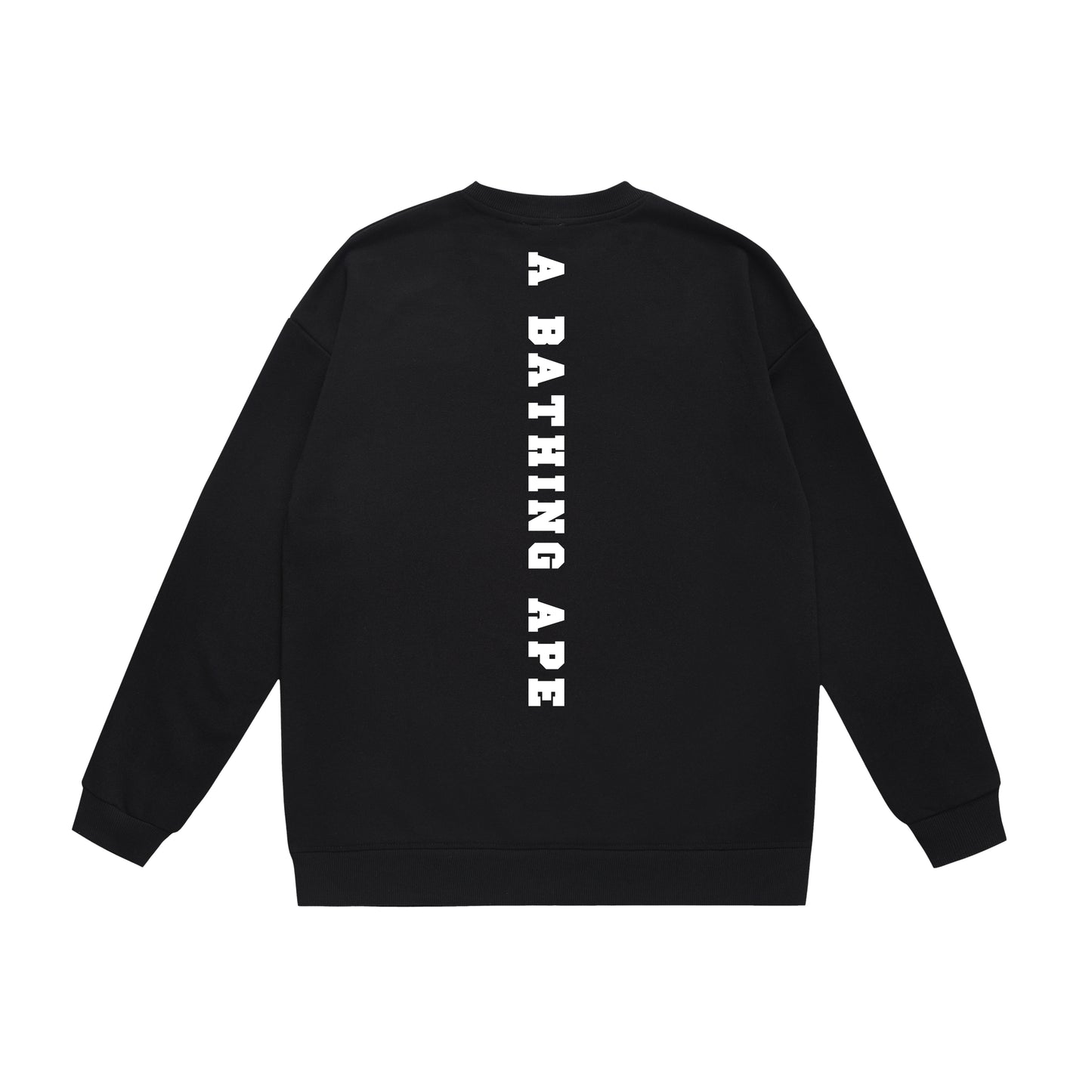 A Bathing Ape Back Letter Print Hoodie Black