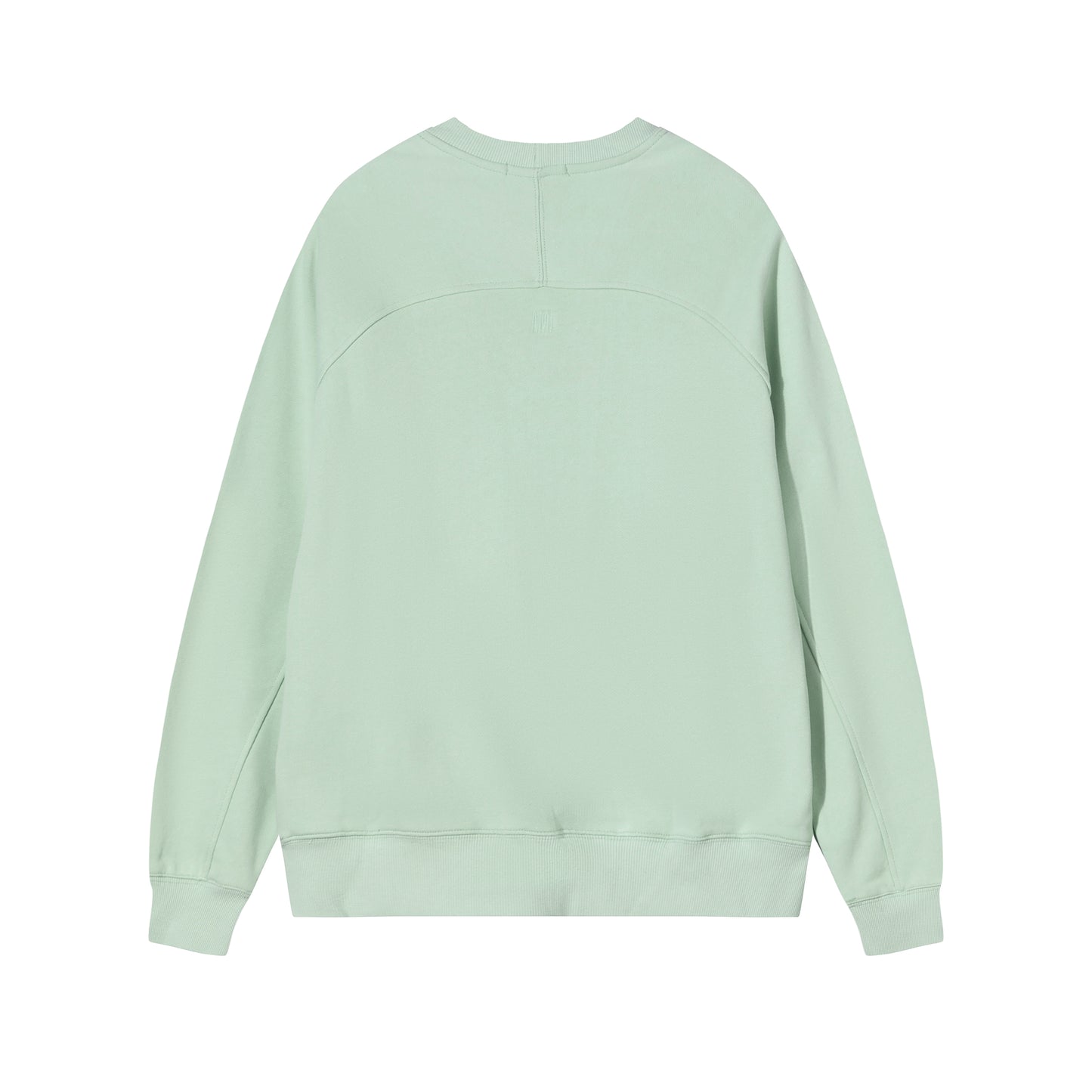 AMI Solid Color Logo Crewneck Hoodie Green