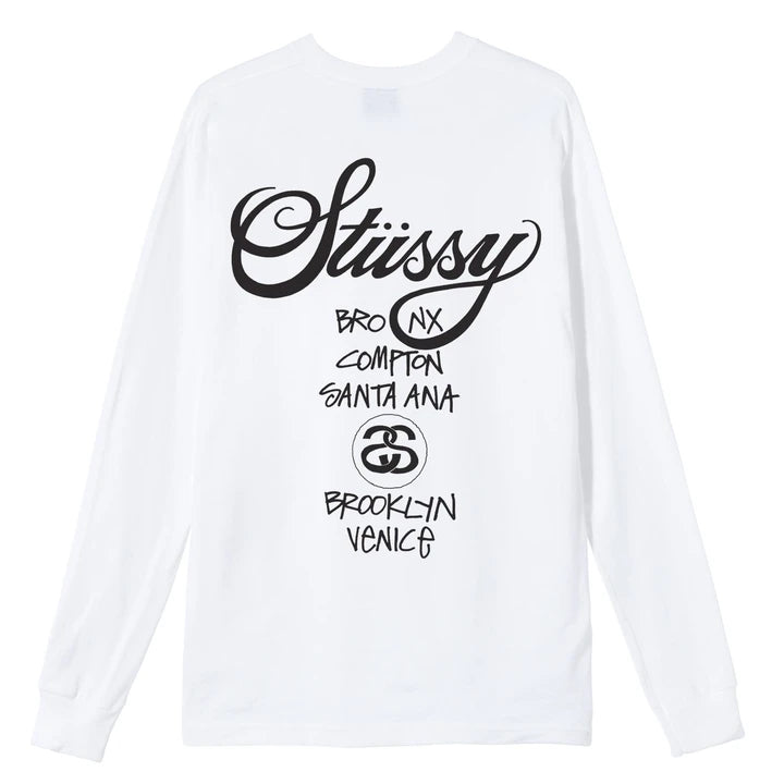 STUSSY WORLD TOUR CREW LONG SLEEVE TEE