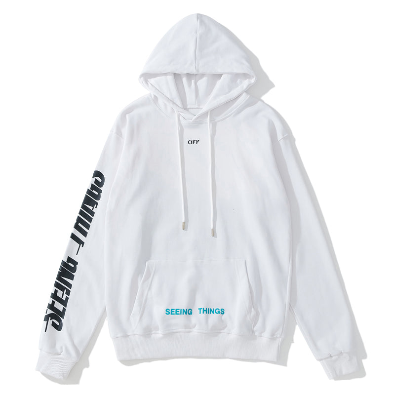 Off-White marilyn monroe print hooded sweater white