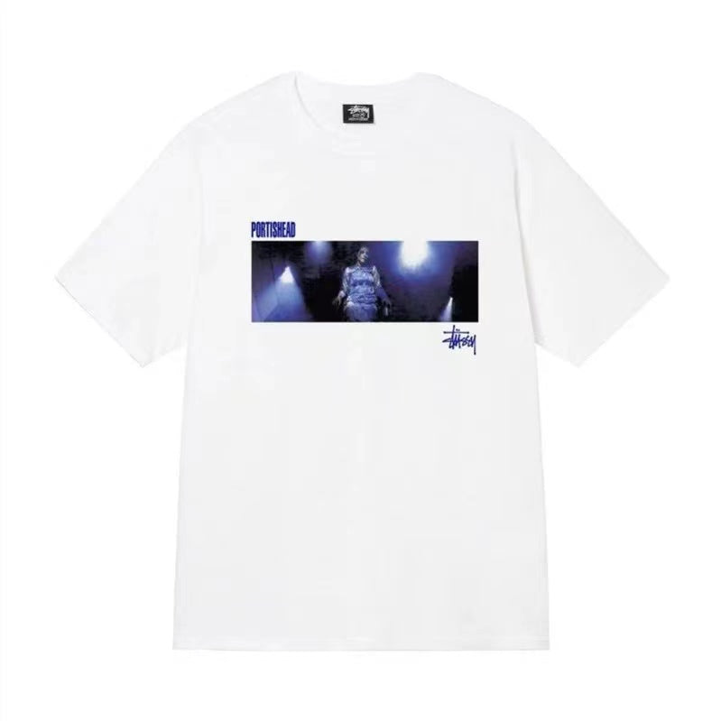 STUSSY PUPPET PRINT TEE WHITE