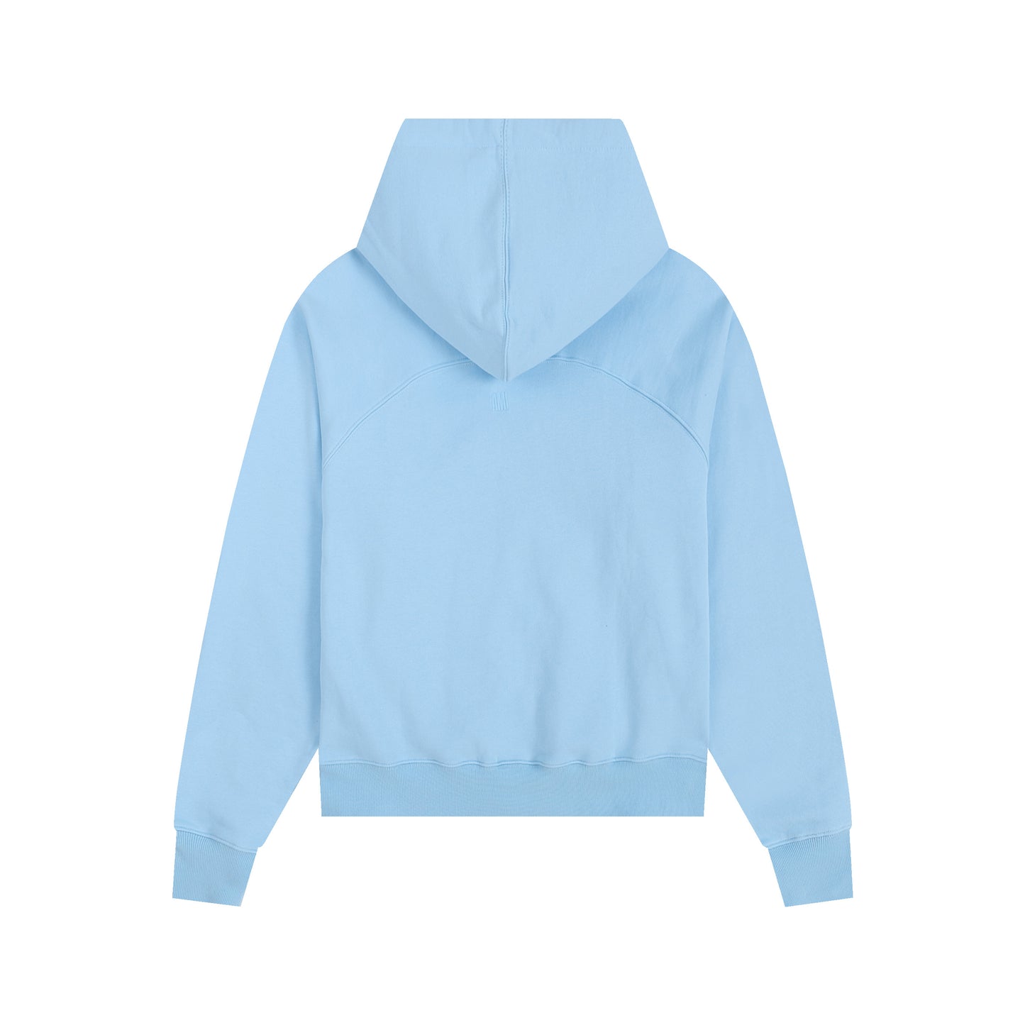 AMI Classic Zipper Logo Hooded Sweater Sky Blue
