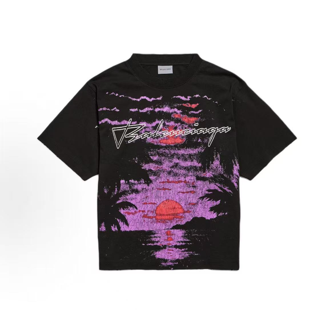 Balenciaga FW26 Autumn Collection - DREAM Plain Knit Retro Round-neck T-Shirt for Women - Regular Fit