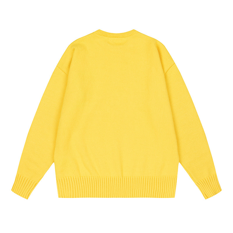 AMI Logo Crewneck Hoodie Yellow