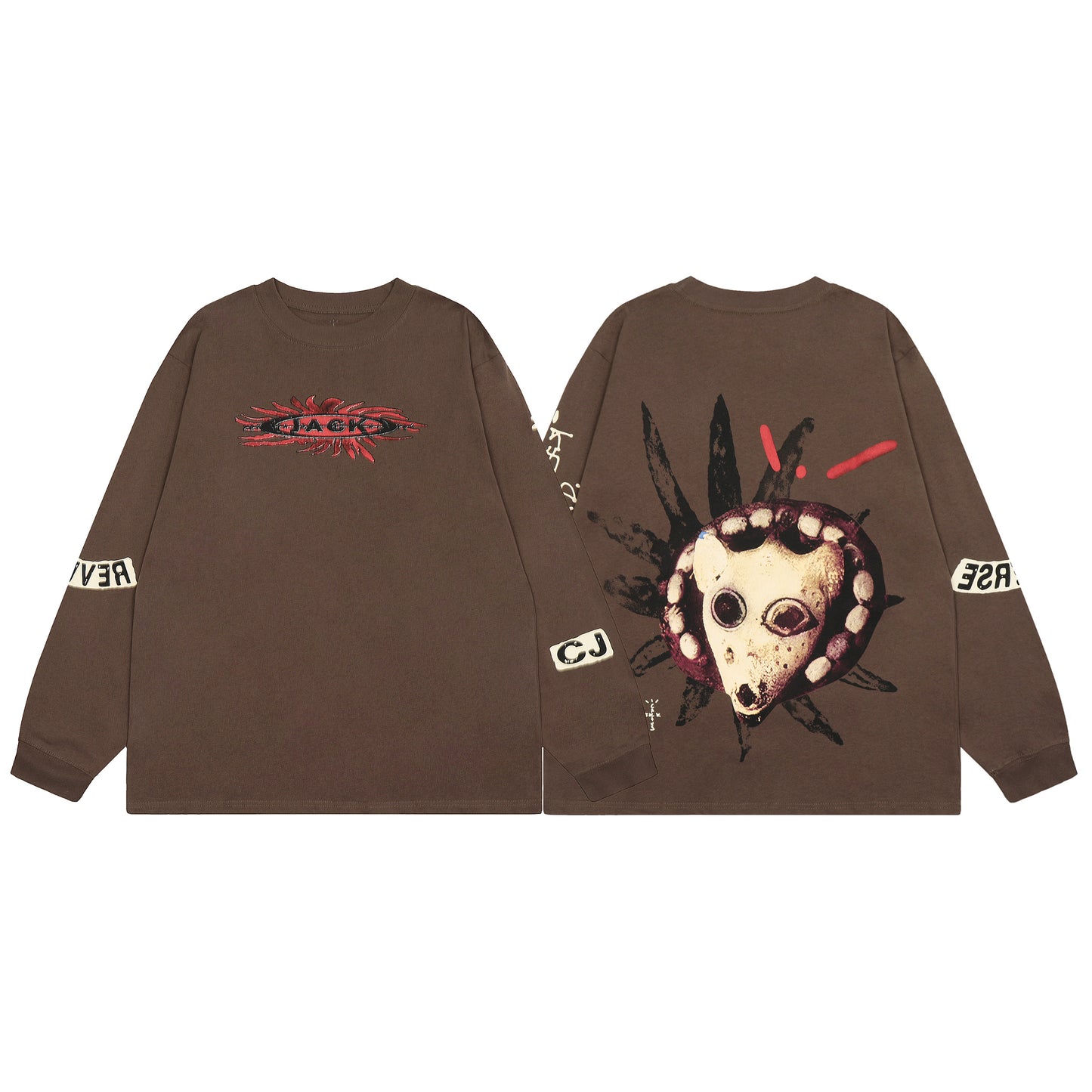Travis Scott Dog Print Hoodie Brown