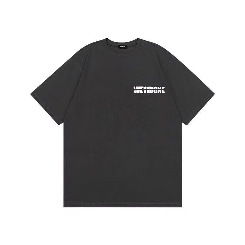 WE11DONE Shoe Print Tee Grey