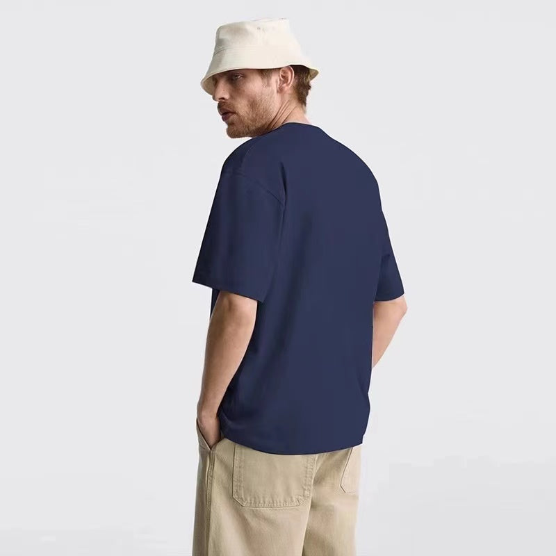 STUSSY LOGO PRINT TEE NAVY
