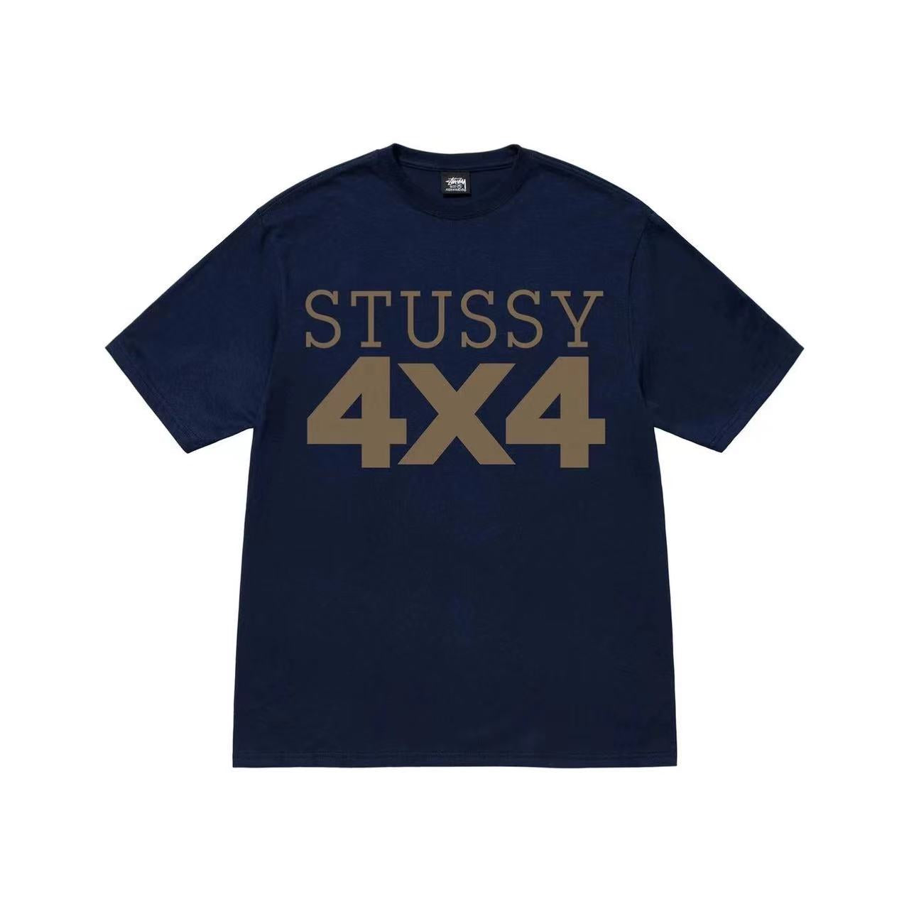 STUSSY 4×4 TEE NAVY