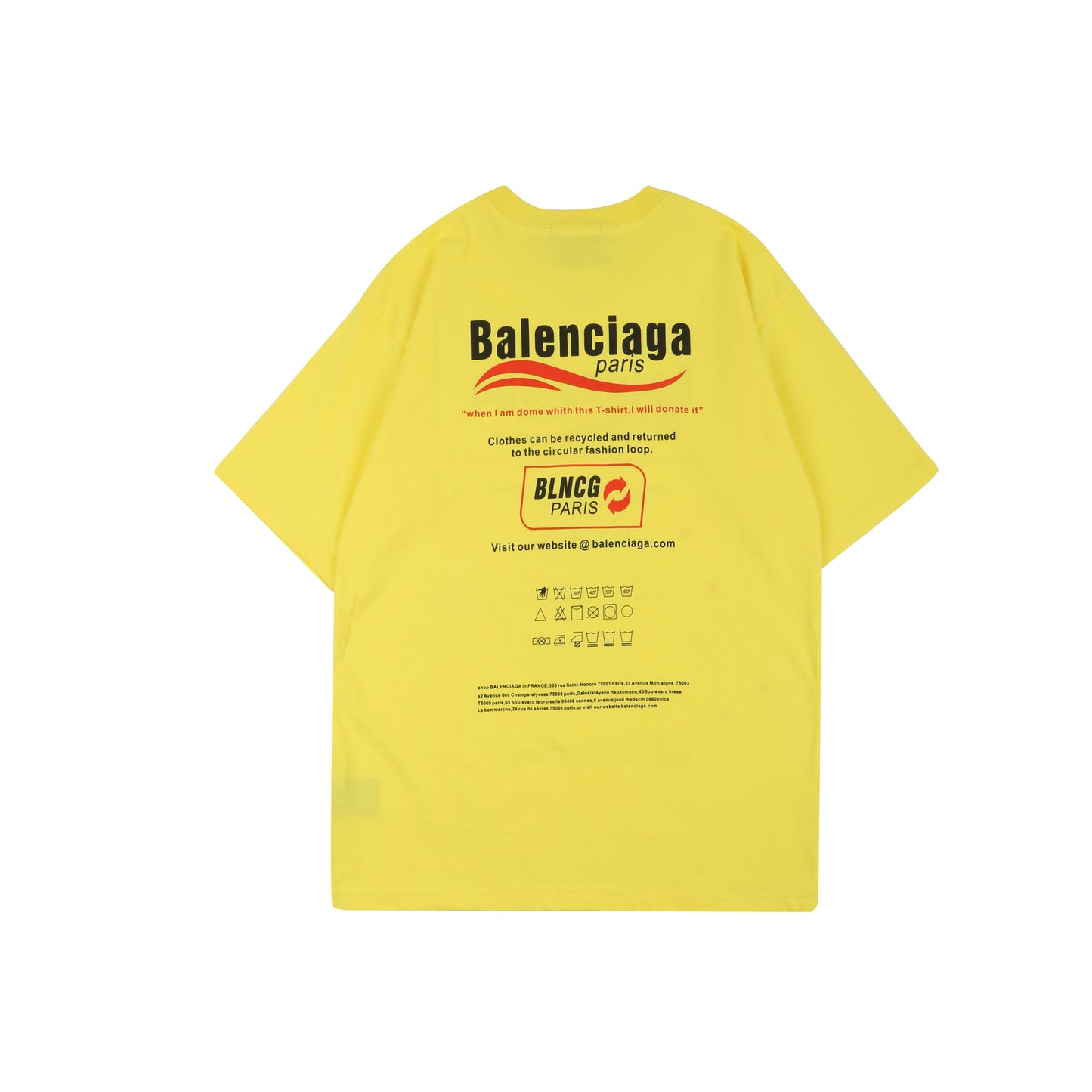 Balenciga logo tee LX010 yellow