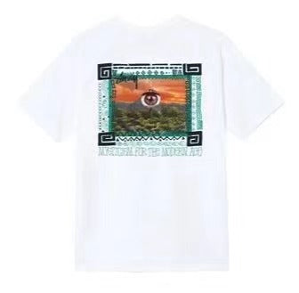 STUSSY SQUARE EYES PRINT TEE WHITE