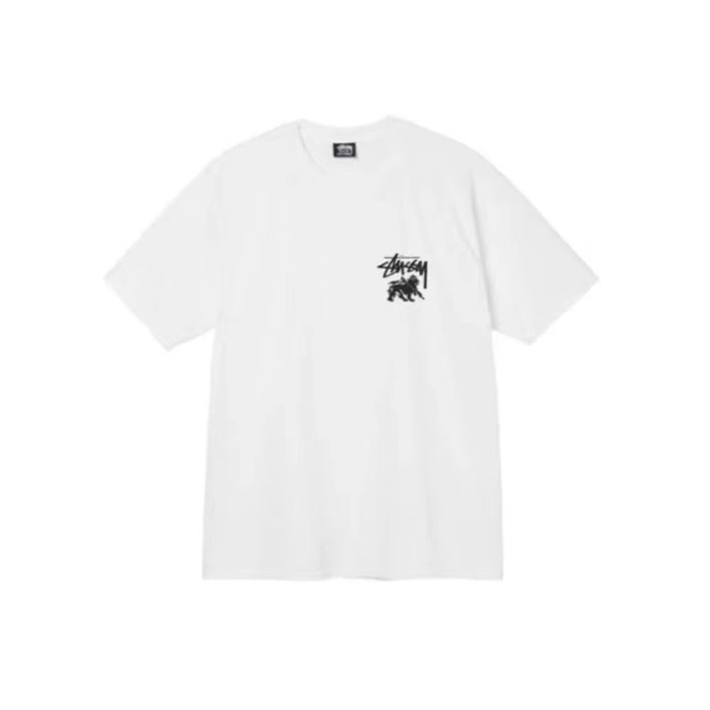 STUSSY LION PRINT TEE WHITE