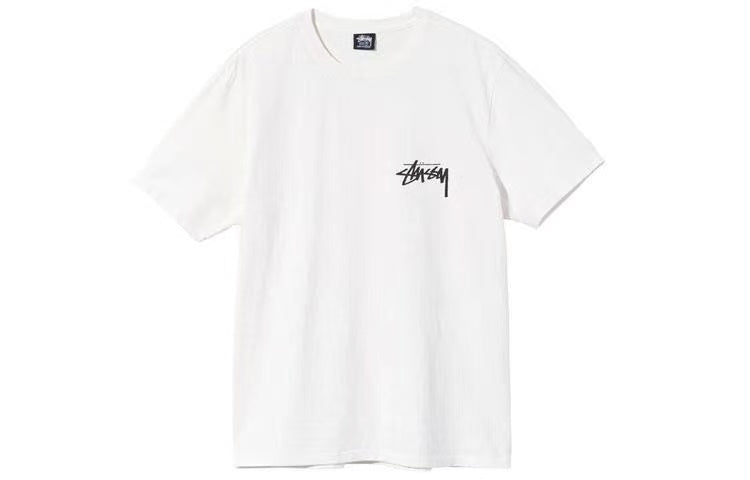 STUSSY PAINTER PRINT TEE WHITE