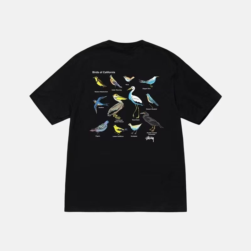 STUSSY CALIFORNIA BIRD TEE BLACK