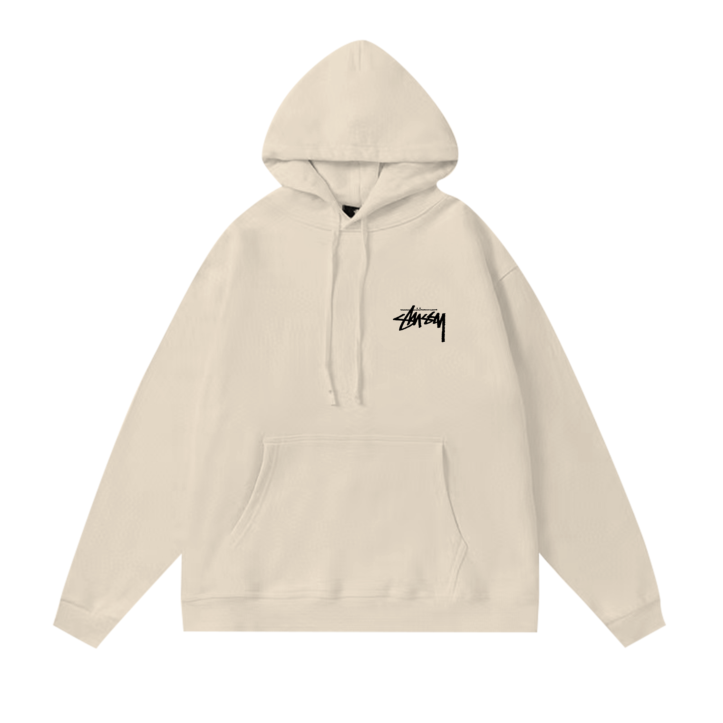 STUSSY CAT PRINT HOODIE CREAM