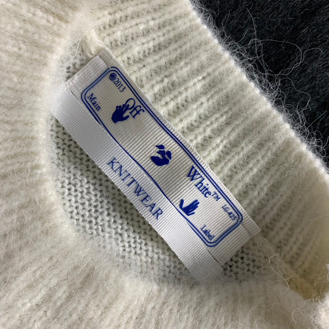 Off-White gradient arrow mohair hoodie