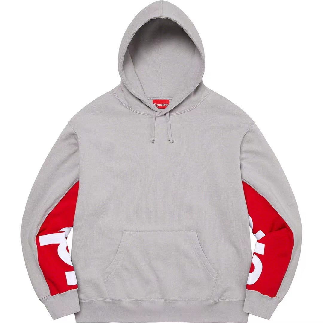 Supreme Cropped Panels Hoodie Grey