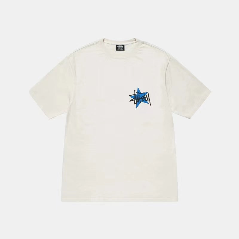 STUSSY STAR PRINT TEE WHITE