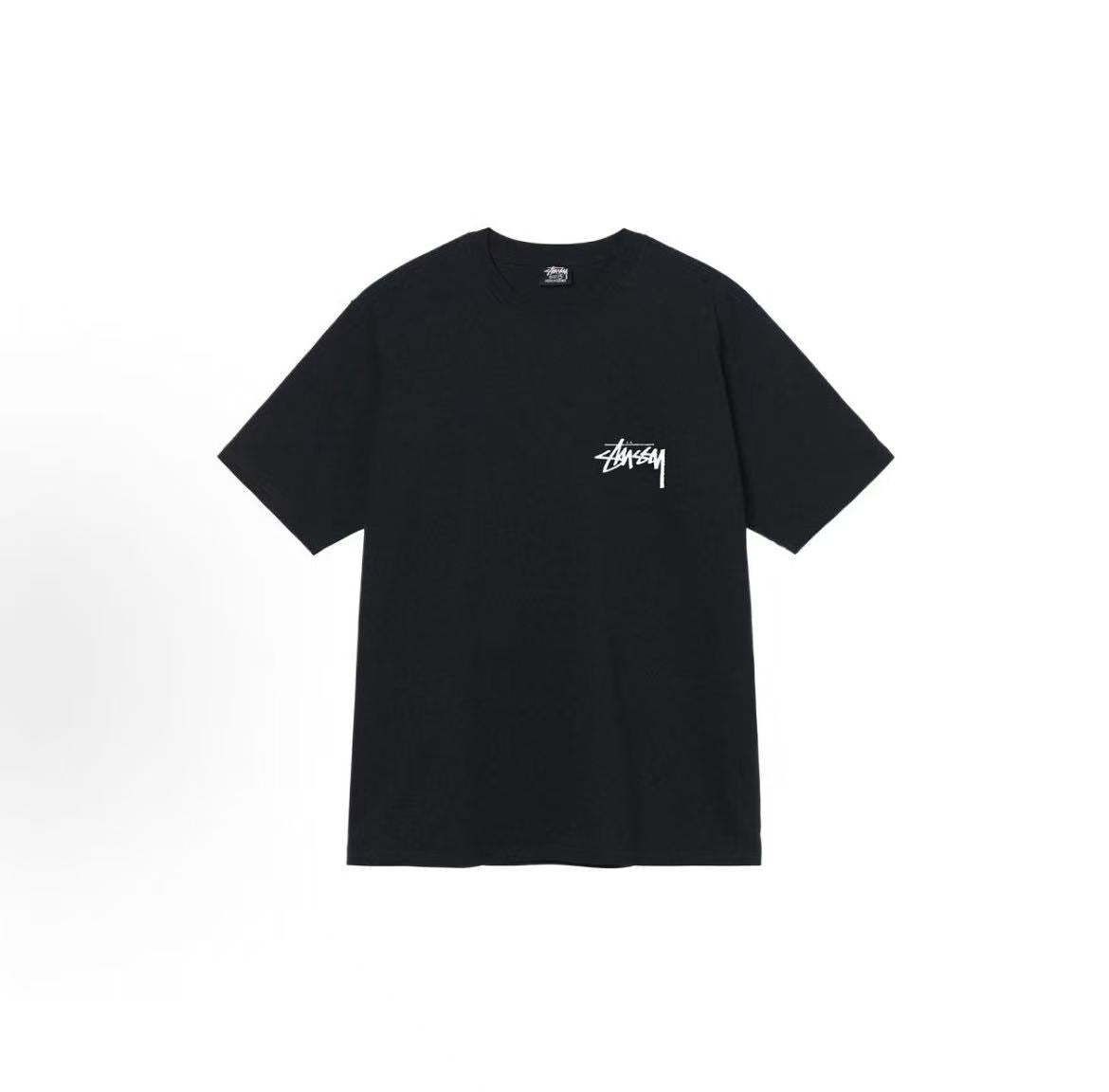 Stussy SS22 Dice Collection Fuzzy Dice Tee - Patterned Printed Round-neck Pullover Short-Sleeved T-shirt (Same Style for Both Men and Women)