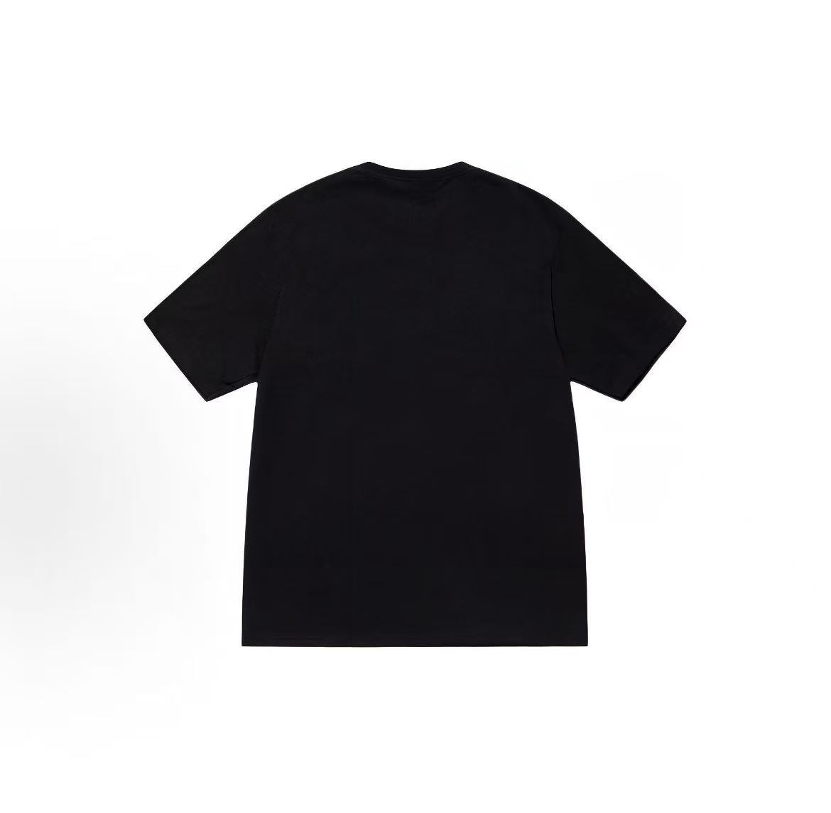 Stussy SS24 Front Chest Doberman Print Pattern Short-Sleeved American Retro T-Shirt (For Both Men and Women)