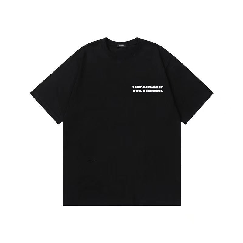 WE11DONE Shoe Print Tee Black