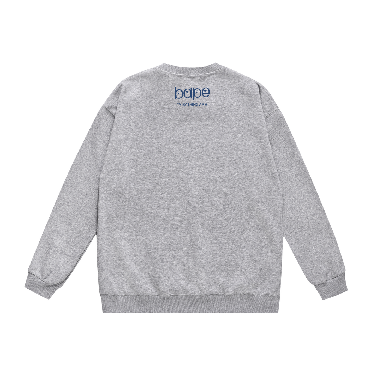 A Bathing Ape Blue letter B Print Hoodie Grey