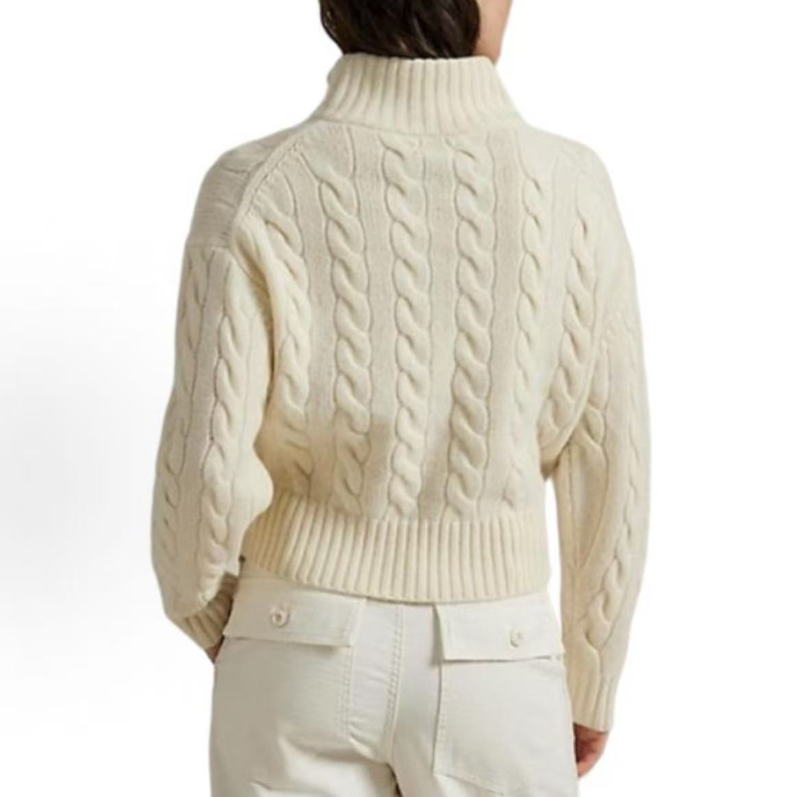 Ralph Lauren Half-neck Half-Zip Long-Sleeved Sweater Loose Fit Women's Style