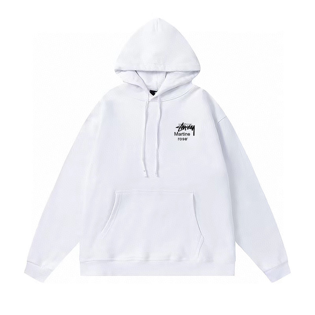 STUSSY CHARACTER PRINT HOODIE WHITE