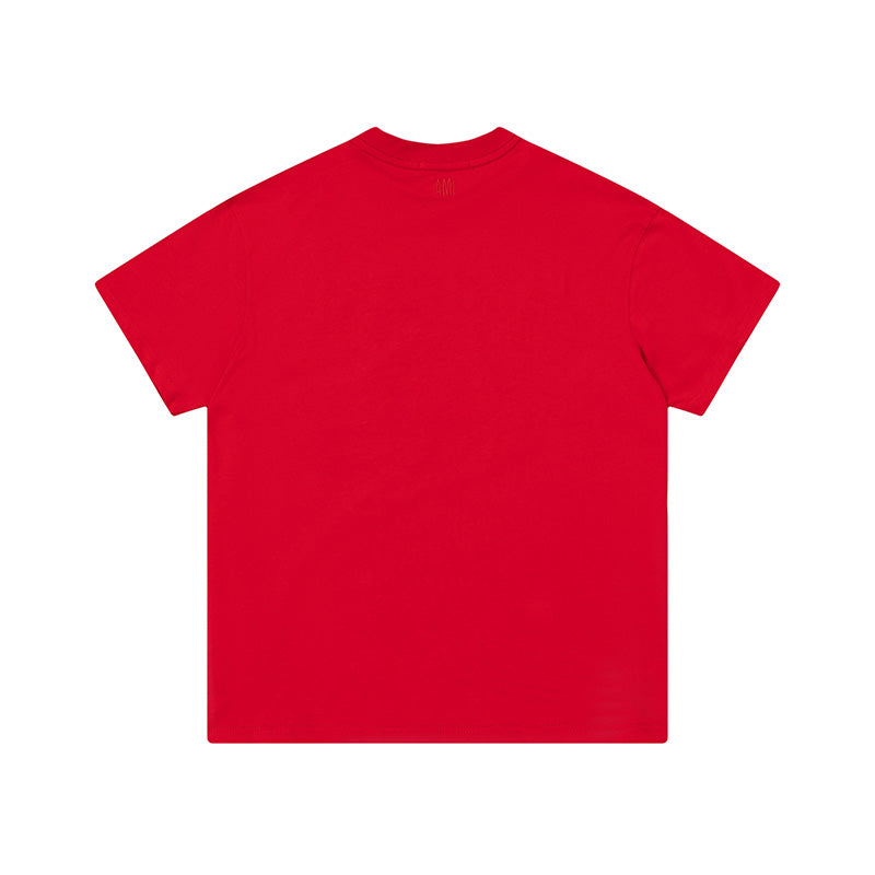 AMI Paris France Logo Tee Red
