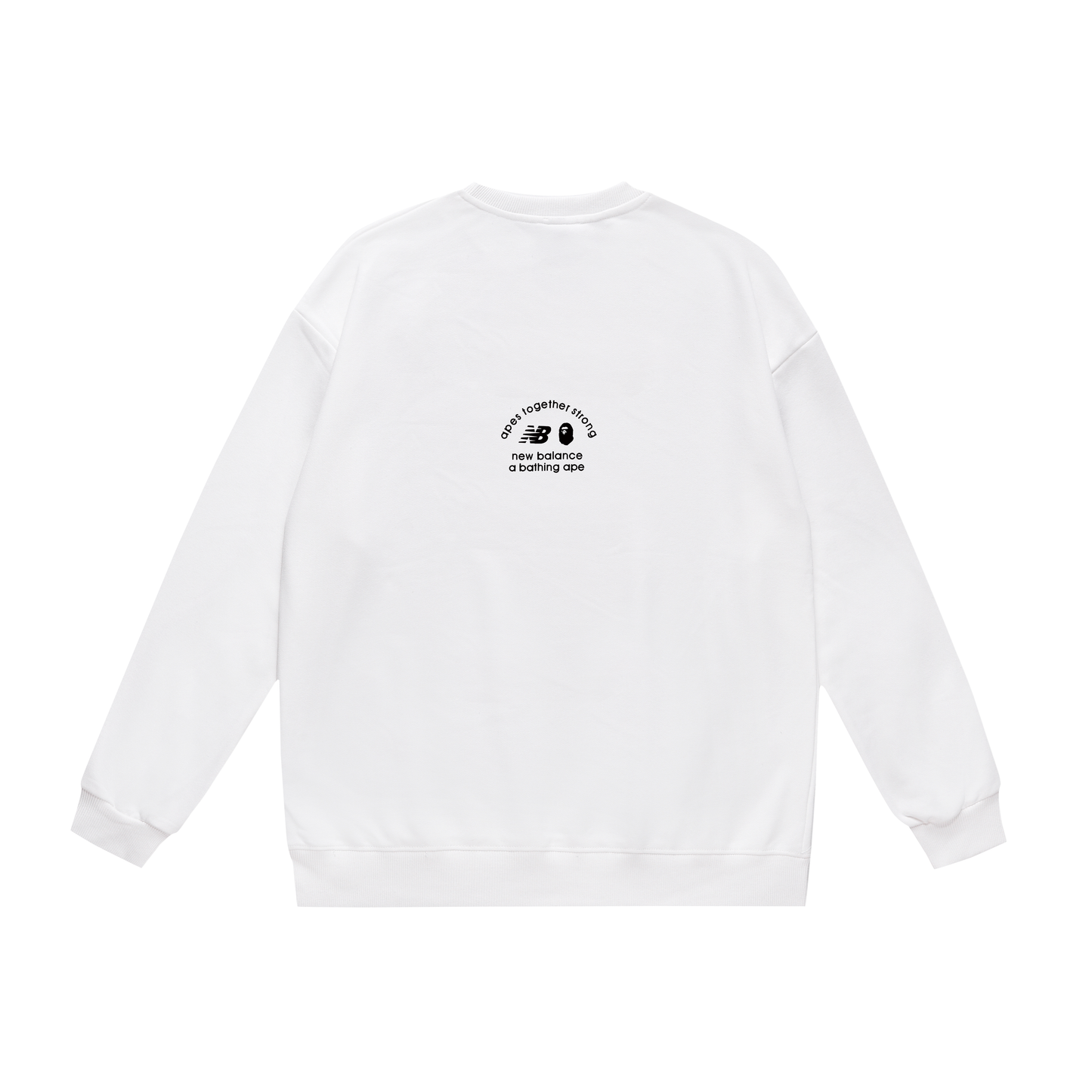 A Bathing Ape ×New Balance Logo Print Hoodie White