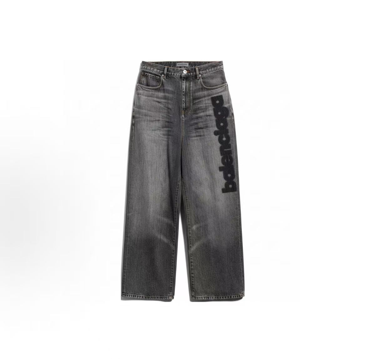 Balenciaga SS26 Holiday collection - Cotton embroidered low-rise wide-leg jeans - Loose fit - Men's and women's versions are the same