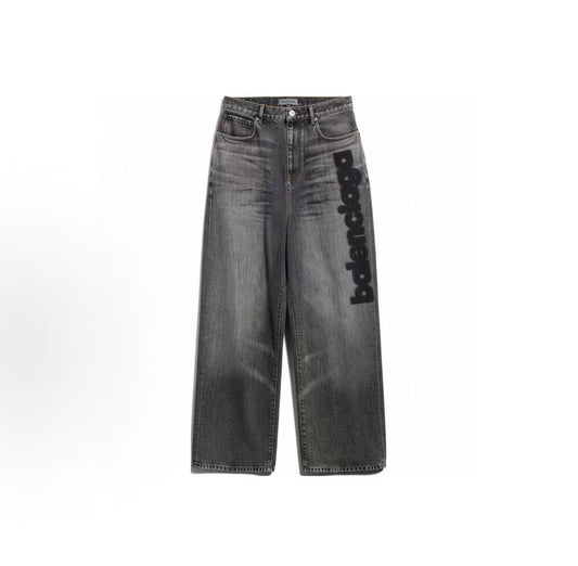 Balenciaga SS26 Holiday collection - Cotton embroidered low-rise wide-leg jeans - Loose fit - Men's and women's versions are the same