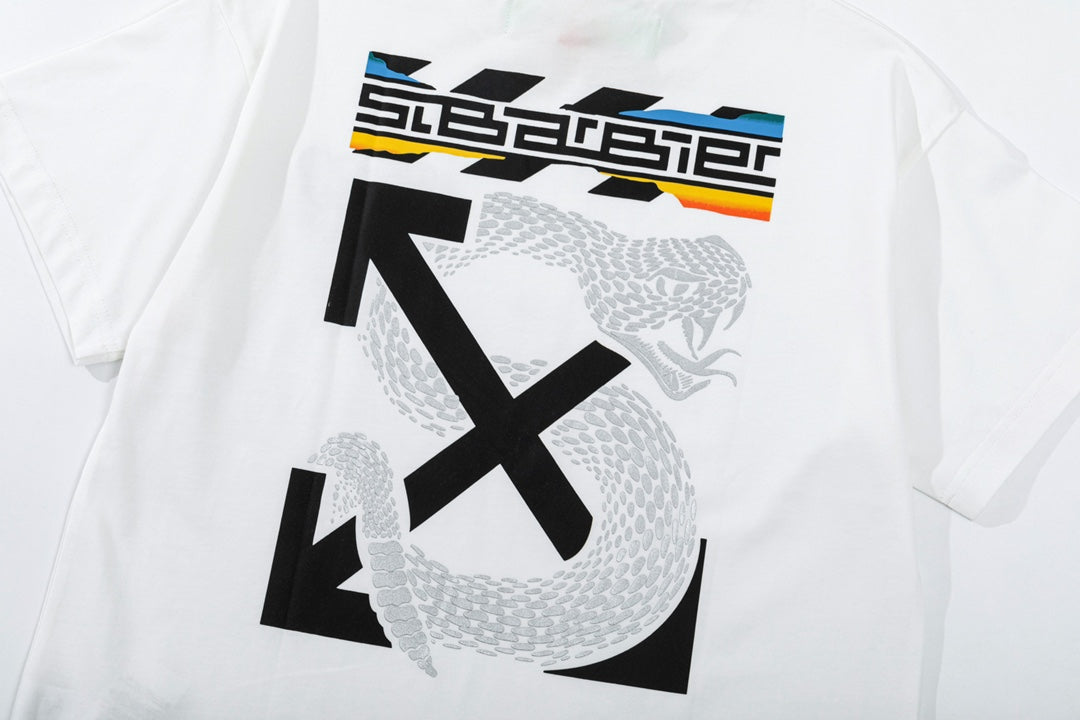 Off-White Snake Arrow Embroidered T-shirt