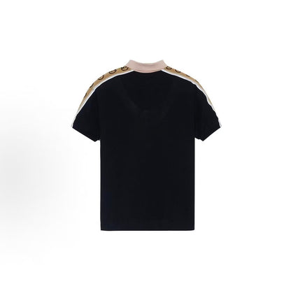 GUCCI Gucci Interlocking Double G Stripes Short-Sleeved Polo Shirt - Men's - Black