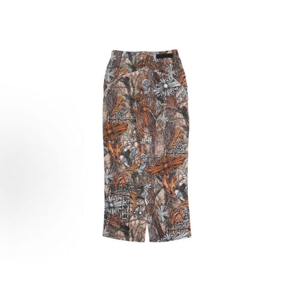 Chrome Hearts Nocta/Nike collaboration: Long style leather-embroidered camouflage-print sport/leisure pants for men