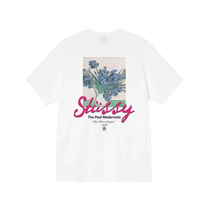 STUSSY  FLOWERS TEE WHITE