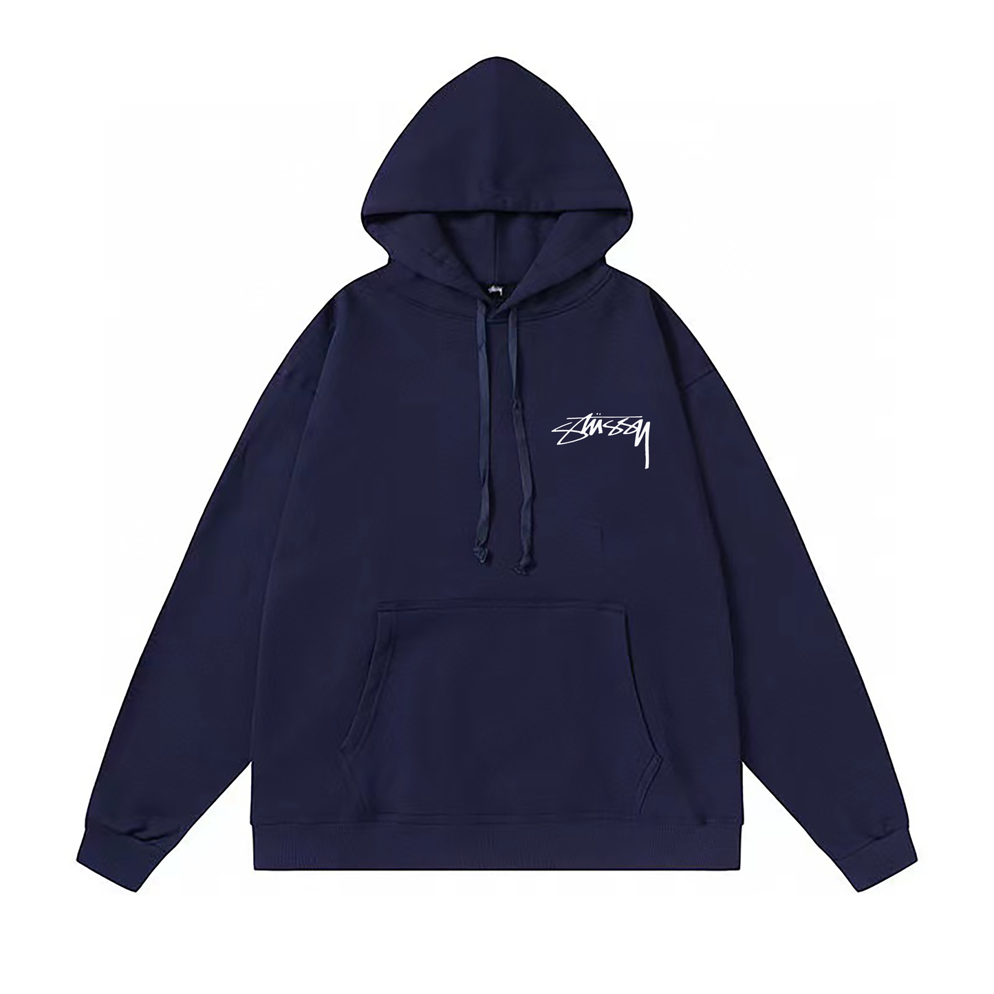 STUSSY BASIC LOGO HOODIE NAVY