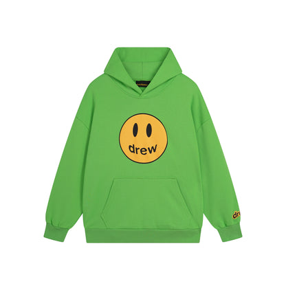 Drew House Smiley Face Series Mascot Navy Smiley Face Hooded Fleece Sweatshirt Winter Unisex Navy Blue