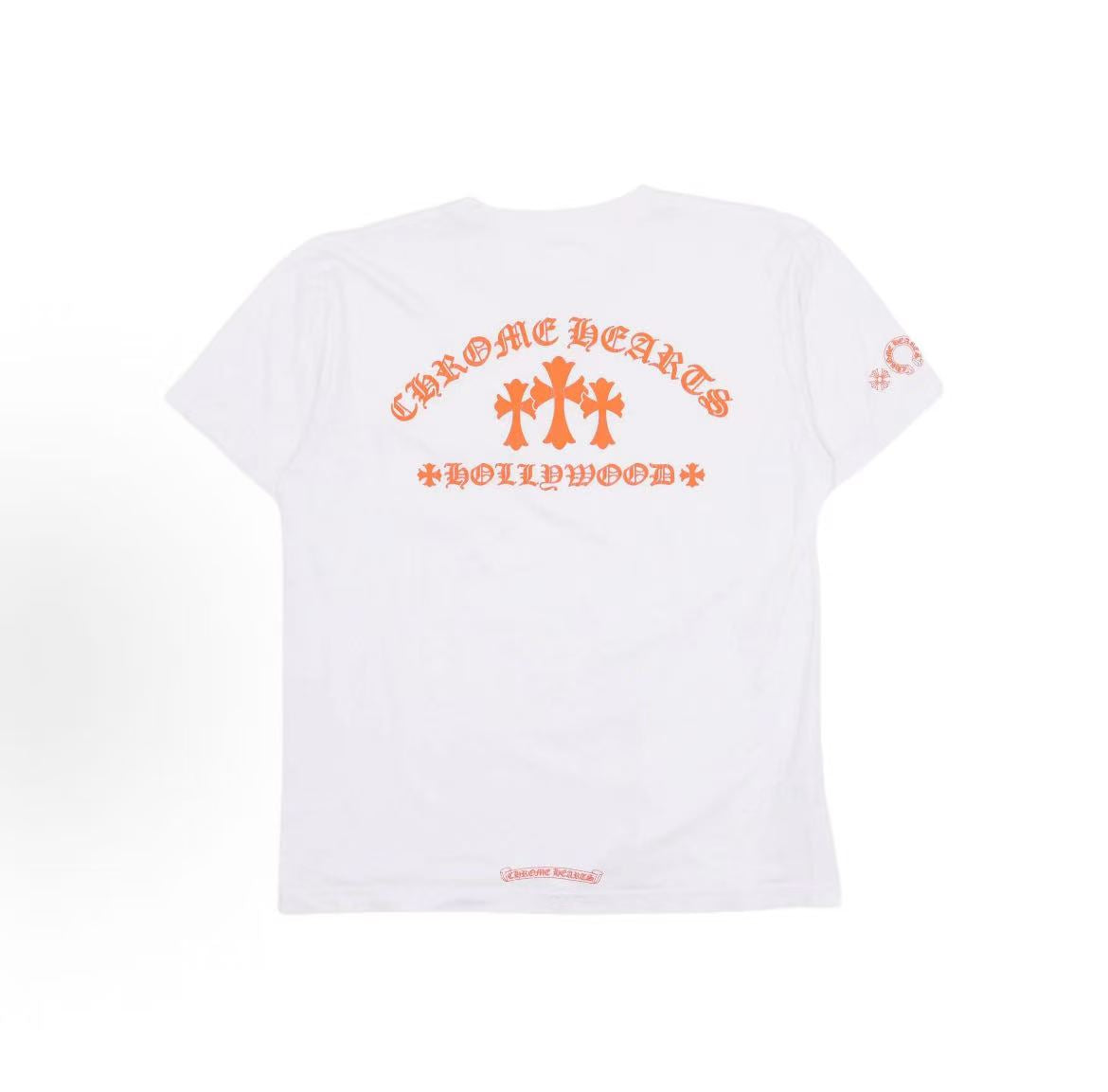 Chrome Hearts Hollywood Urban Limited Series Letter Cross-Print Roundneck Pockets Short-Sleeved T-Shirt (For Both Men and Women)