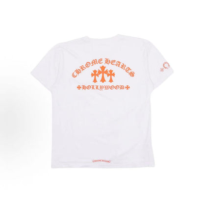 Chrome Hearts Hollywood Urban Limited Series Letter Cross-Print Roundneck Pockets Short-Sleeved T-Shirt (For Both Men and Women)